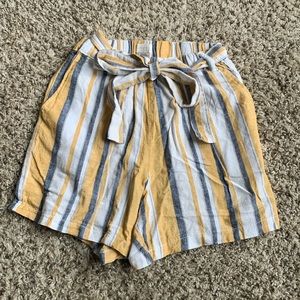 Striped High Waist Shorts